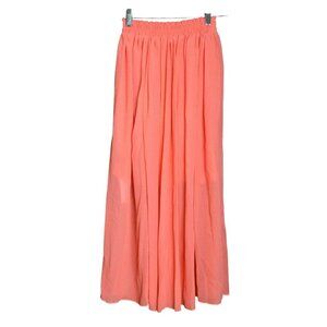 Zimmermann Womens Maxi Skirt Coral Orange Size 2 Elastic Waist flowy pull on